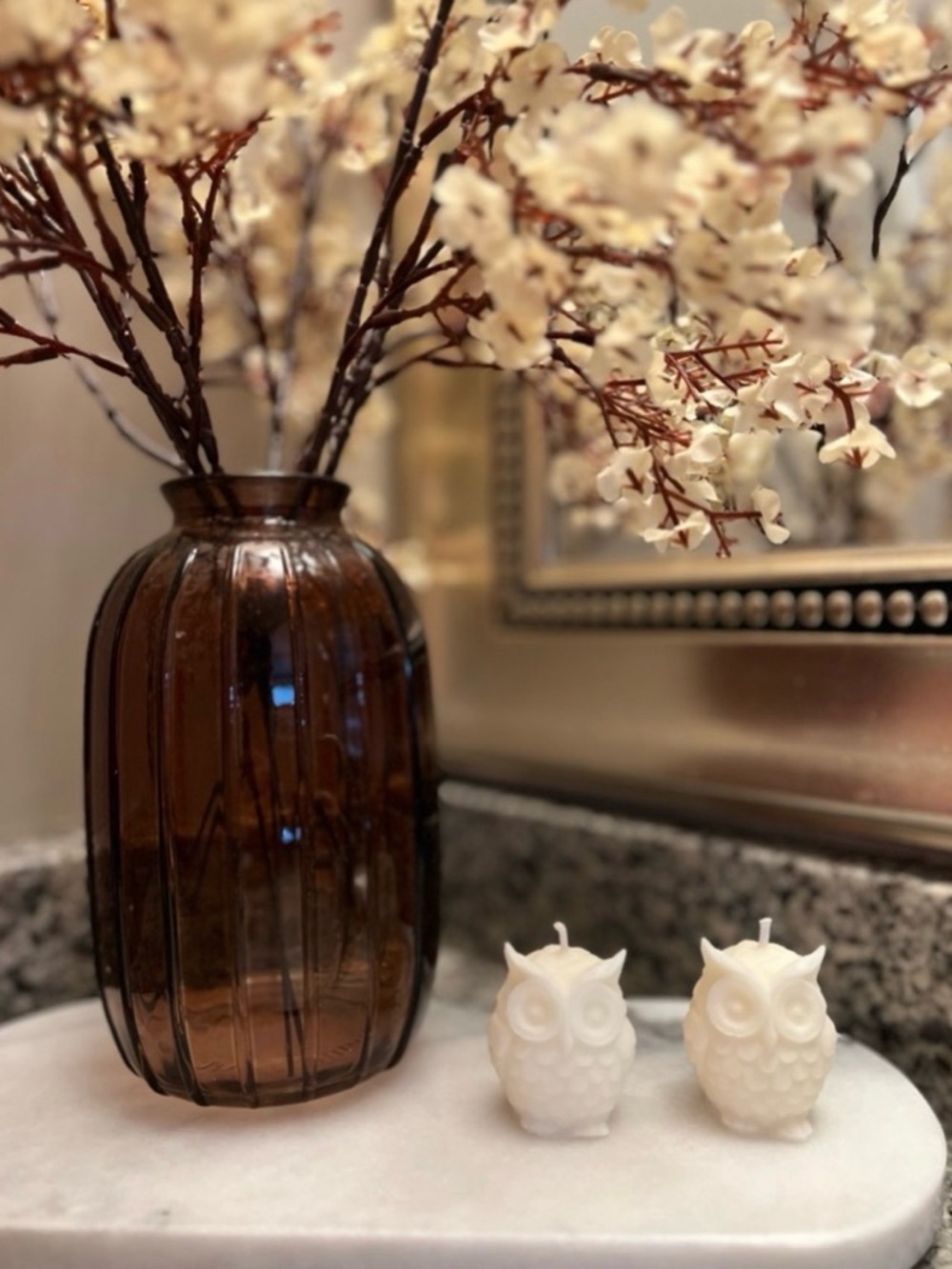 Decorative Owl Candle Set -  Ocean Breeze